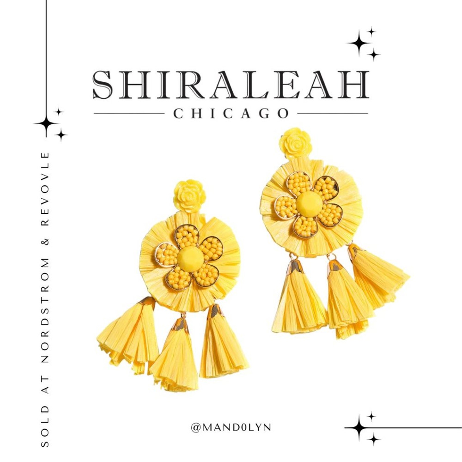 Nwt Shiraleah Anthropologie Raffia Tassel Earrings In Yellow 12$